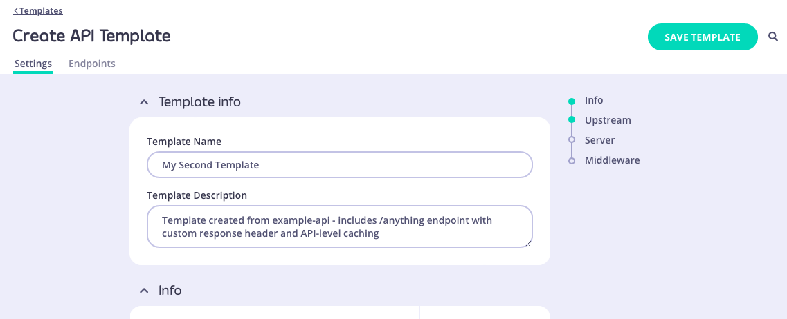 Configure the template
