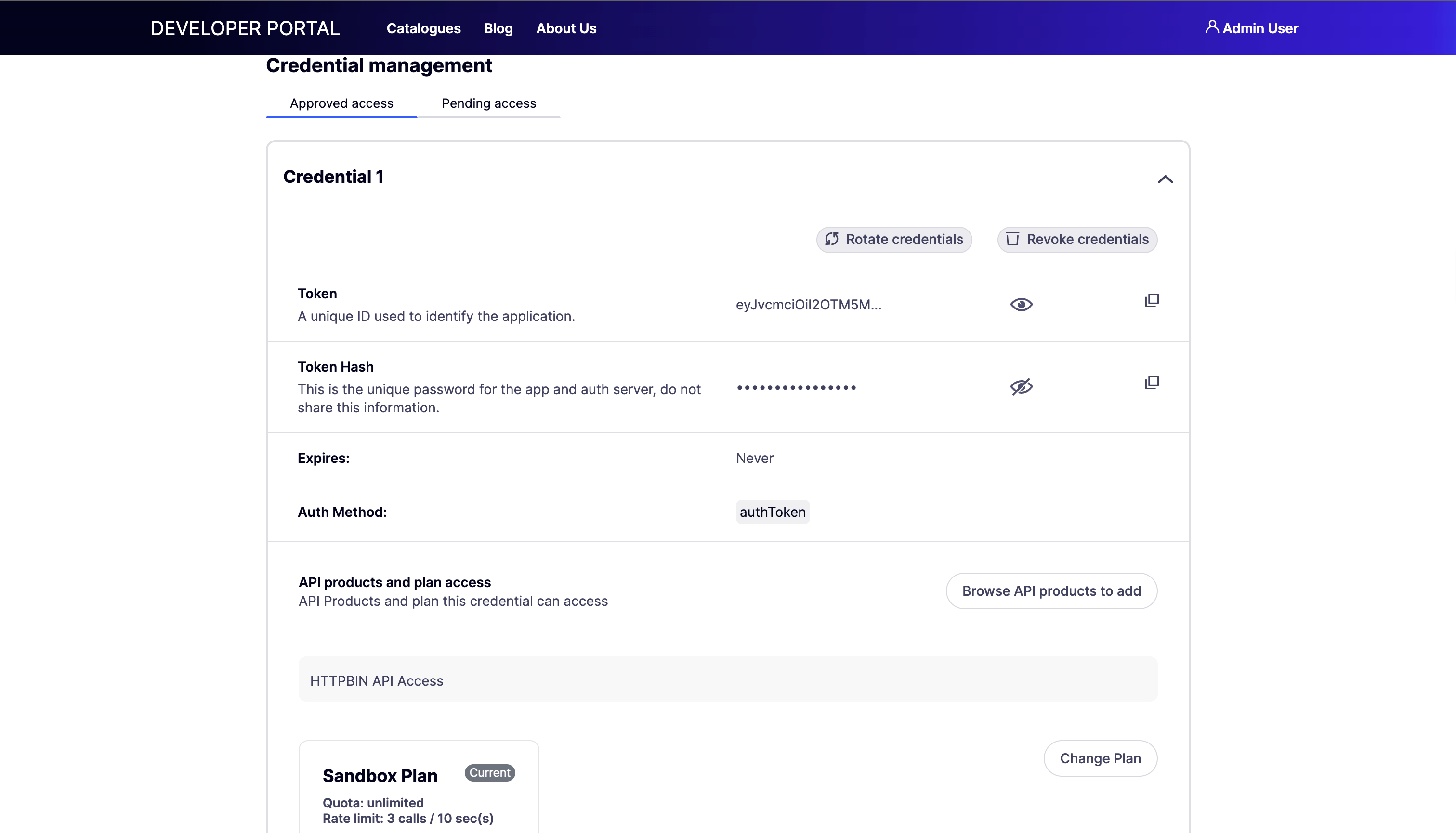 direct access flow credentials approved