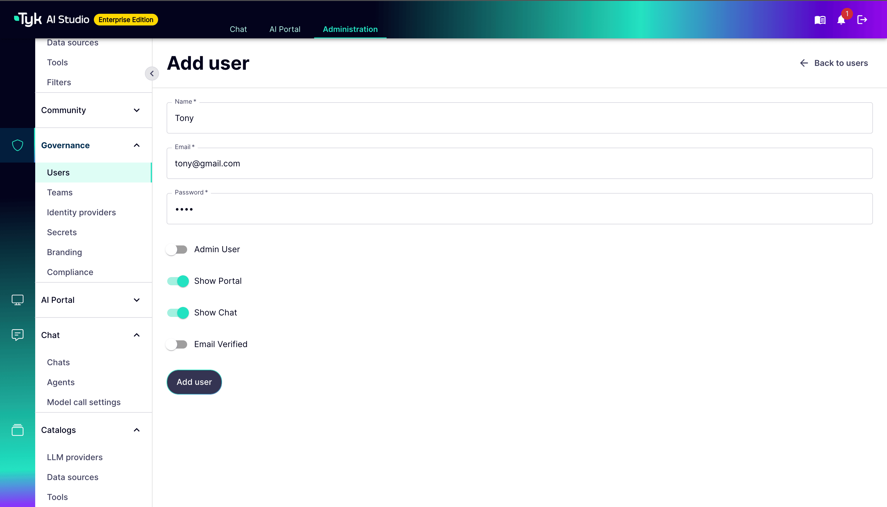 Create User Form