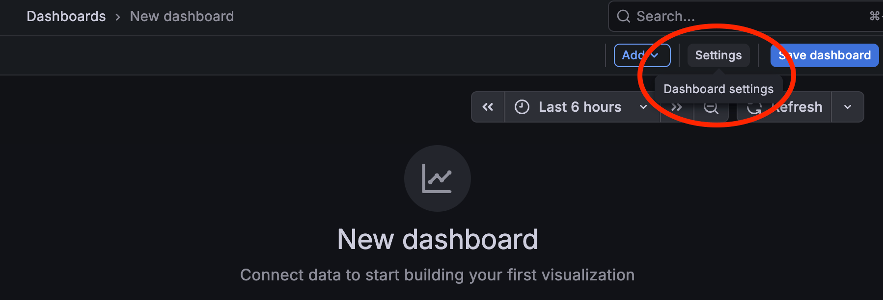 Grafana dashboard settings