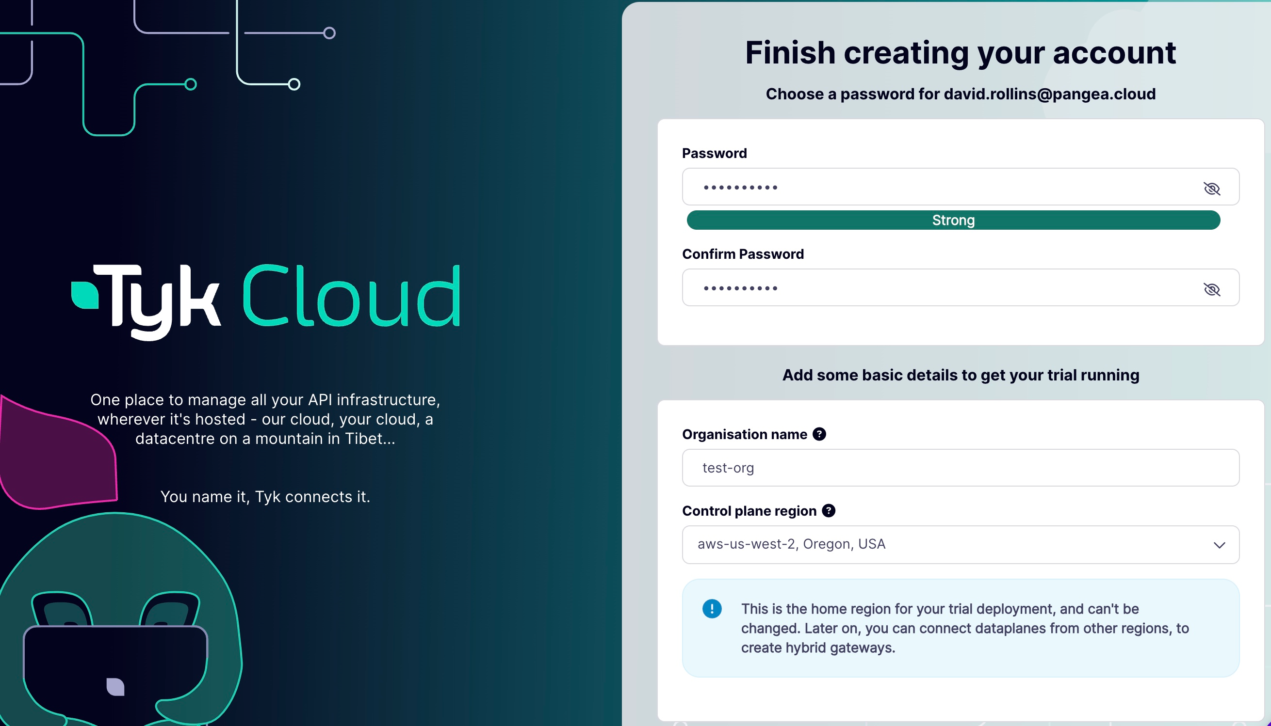 Create Account Set Password