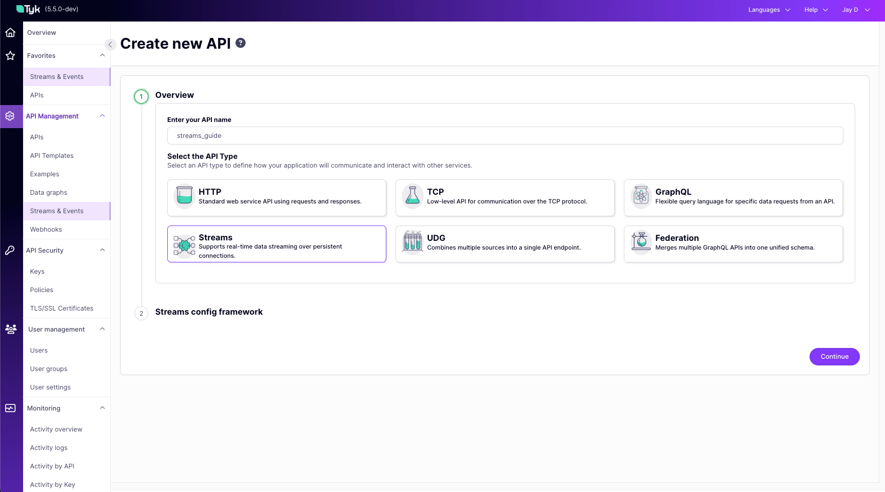 Streams Option
