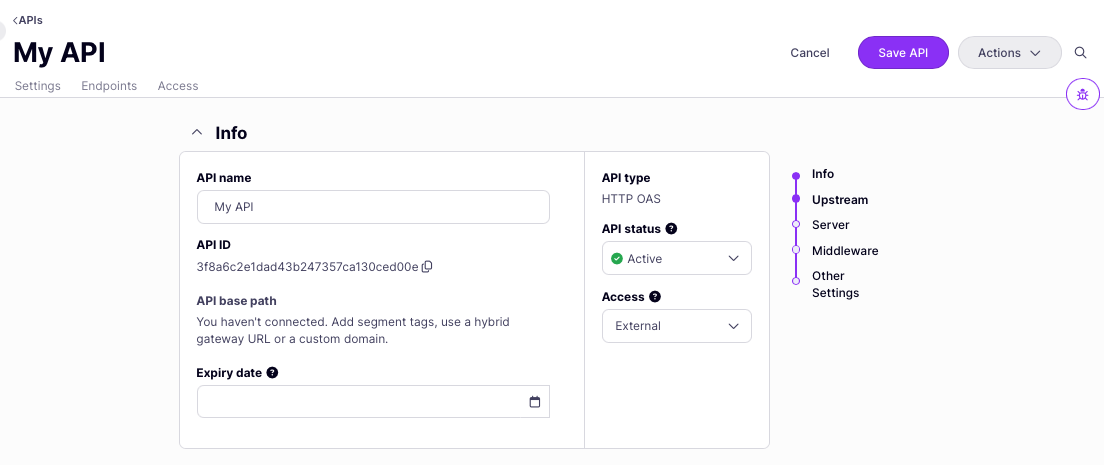 Set API Status