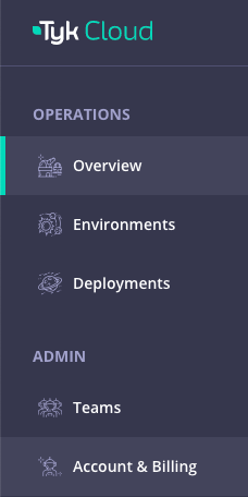 Account & Billing menu