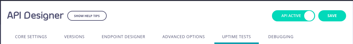Uptime tests tab location