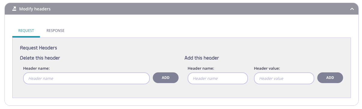 Request tab