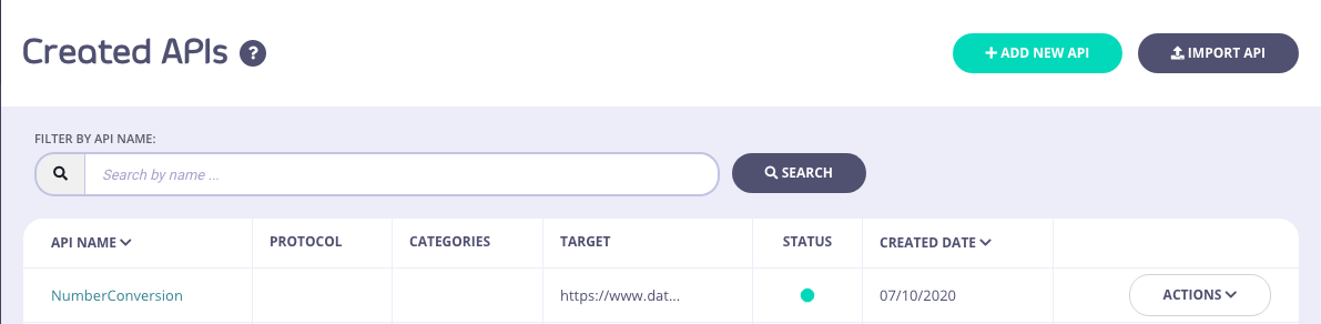 NumberService API