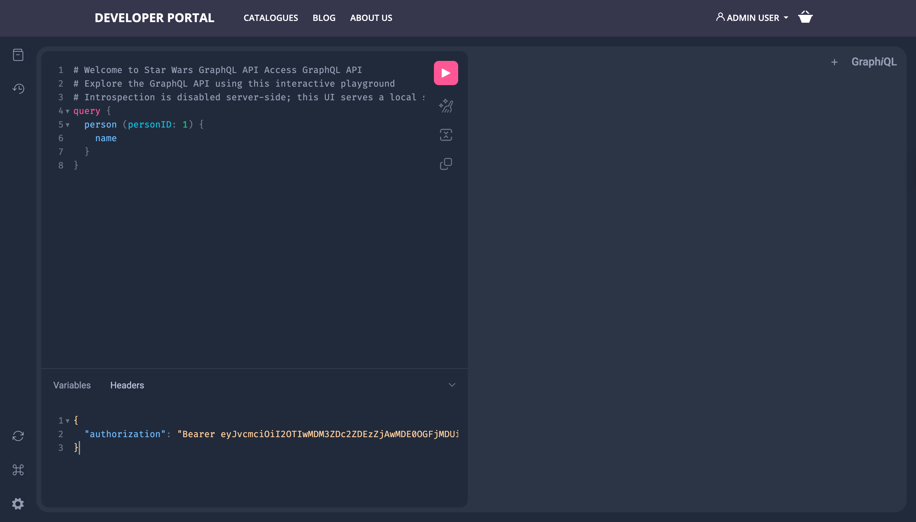 GraphQL API Playground