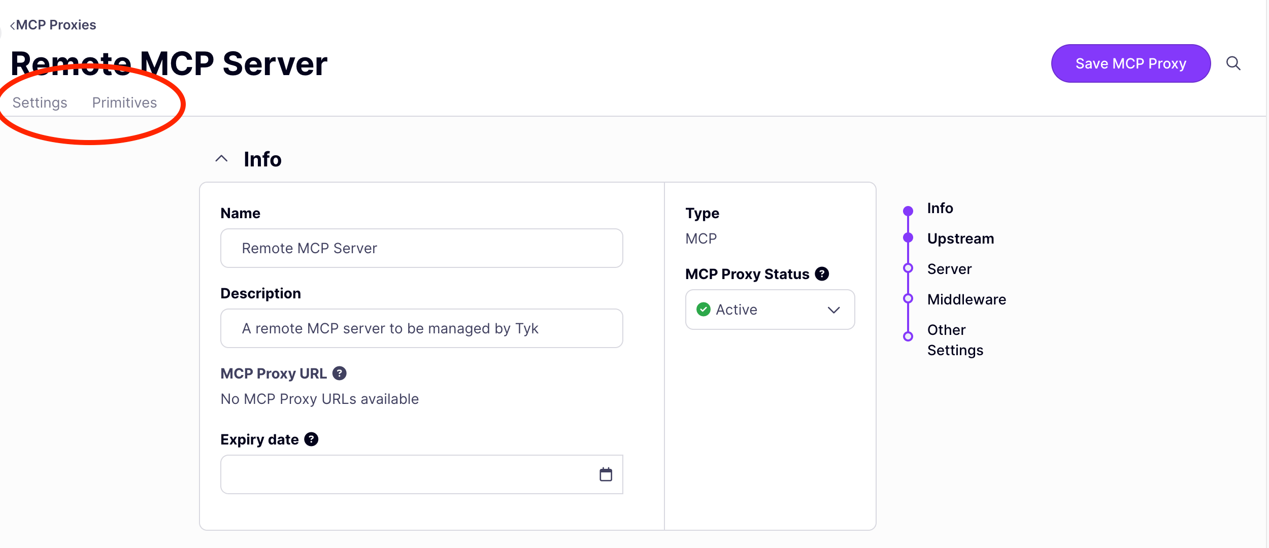 MCP Designer tabs