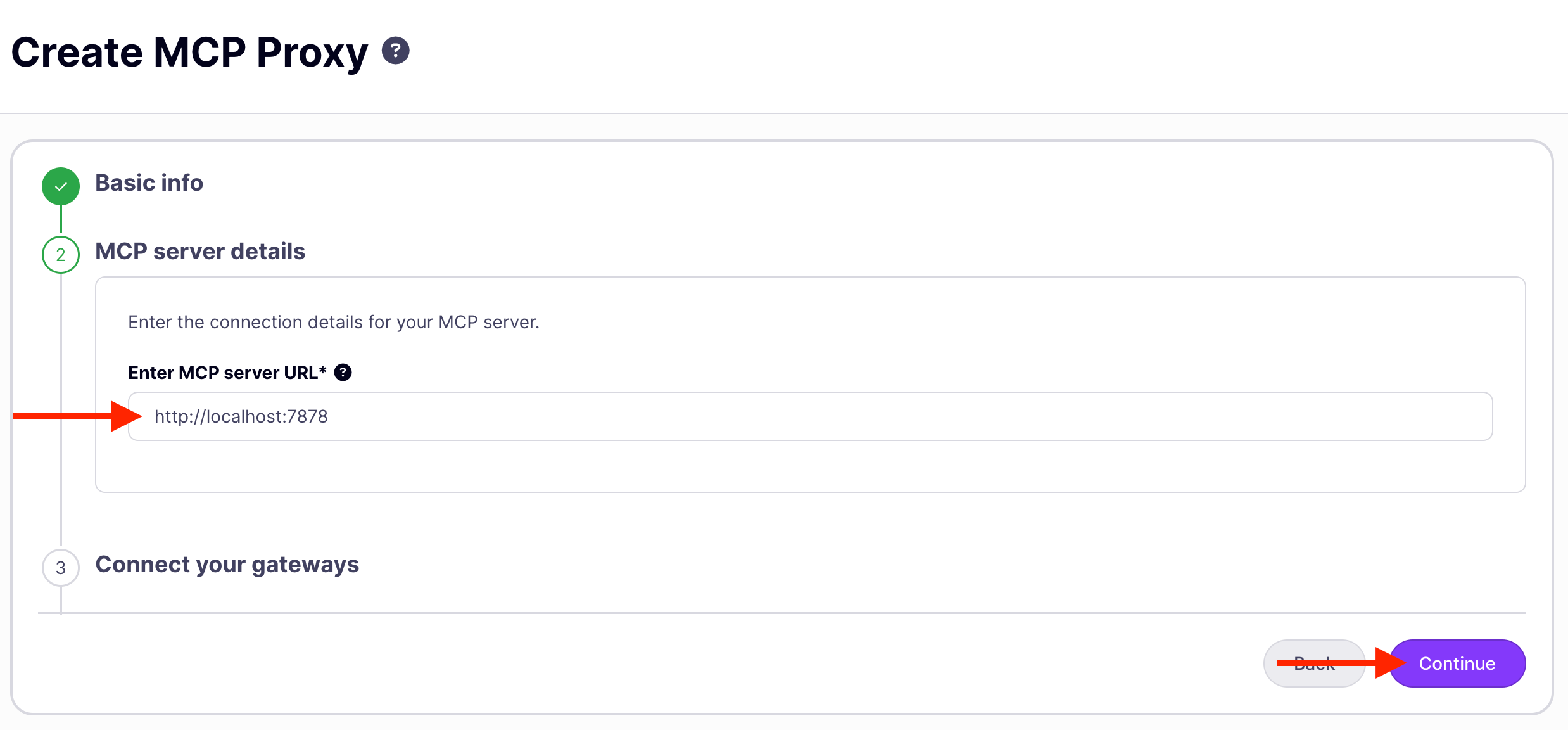 Set the upstream URL