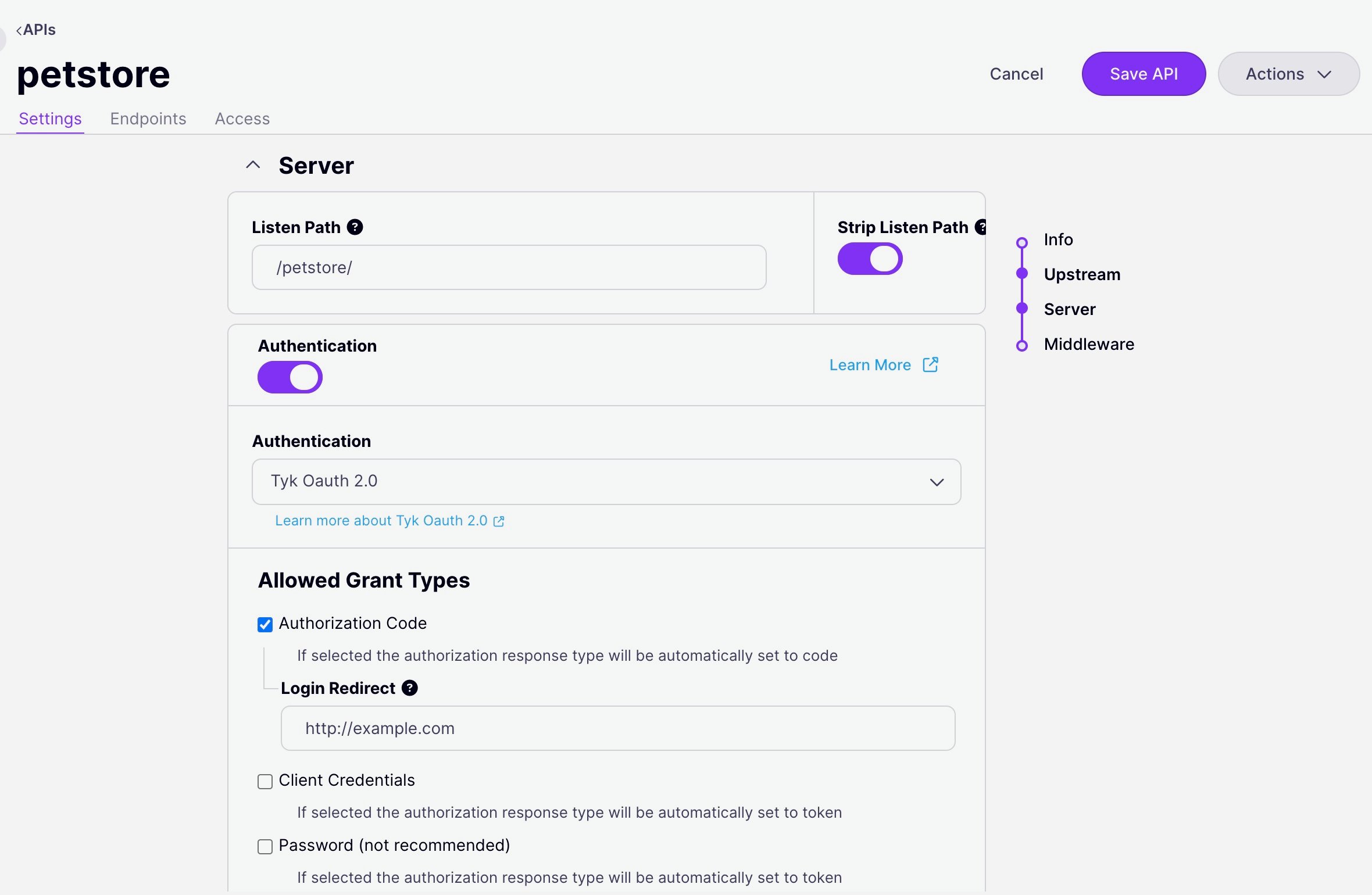 Set Authentication Mode