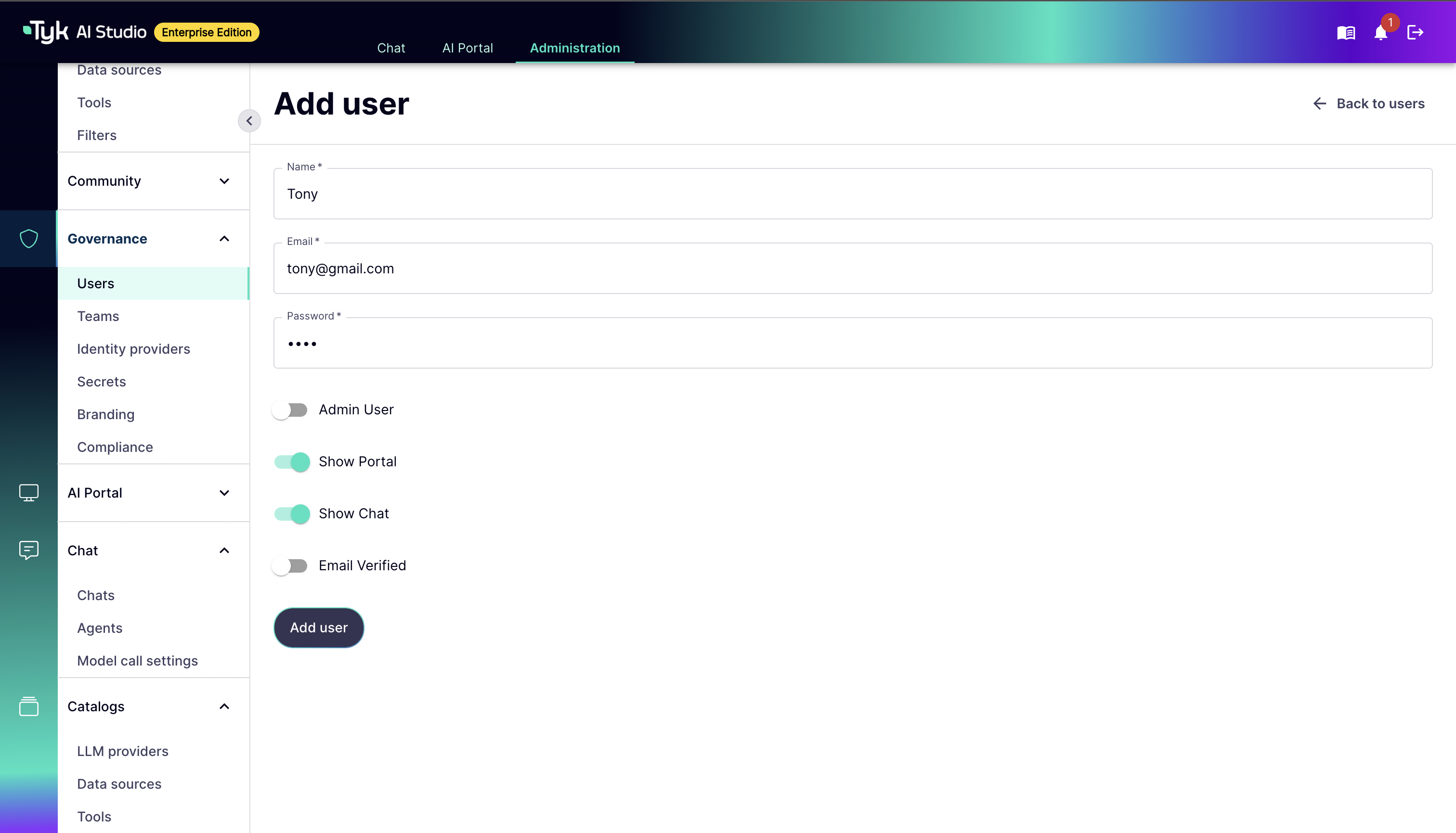 Create User Form