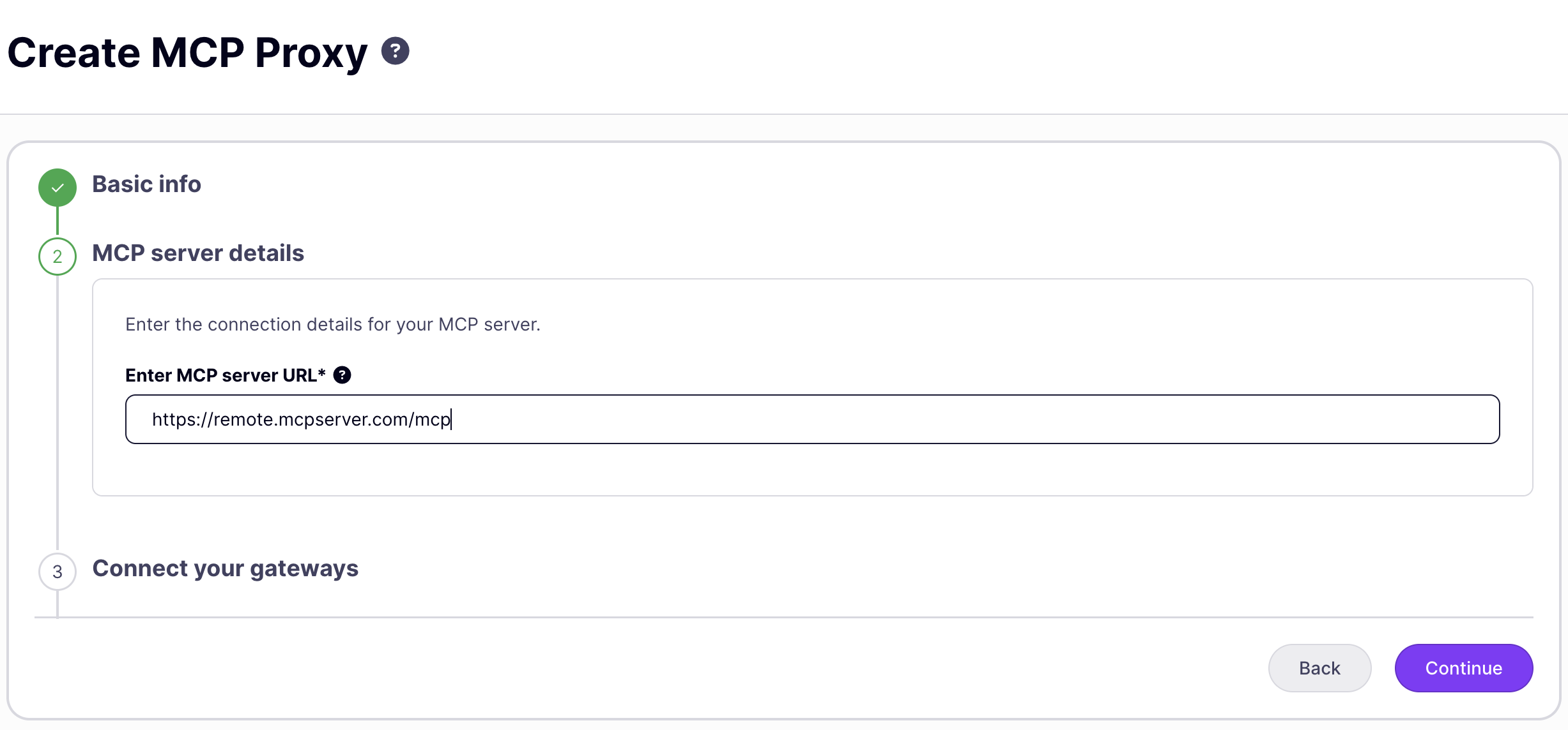 Create MCP proxy, step 2: register server