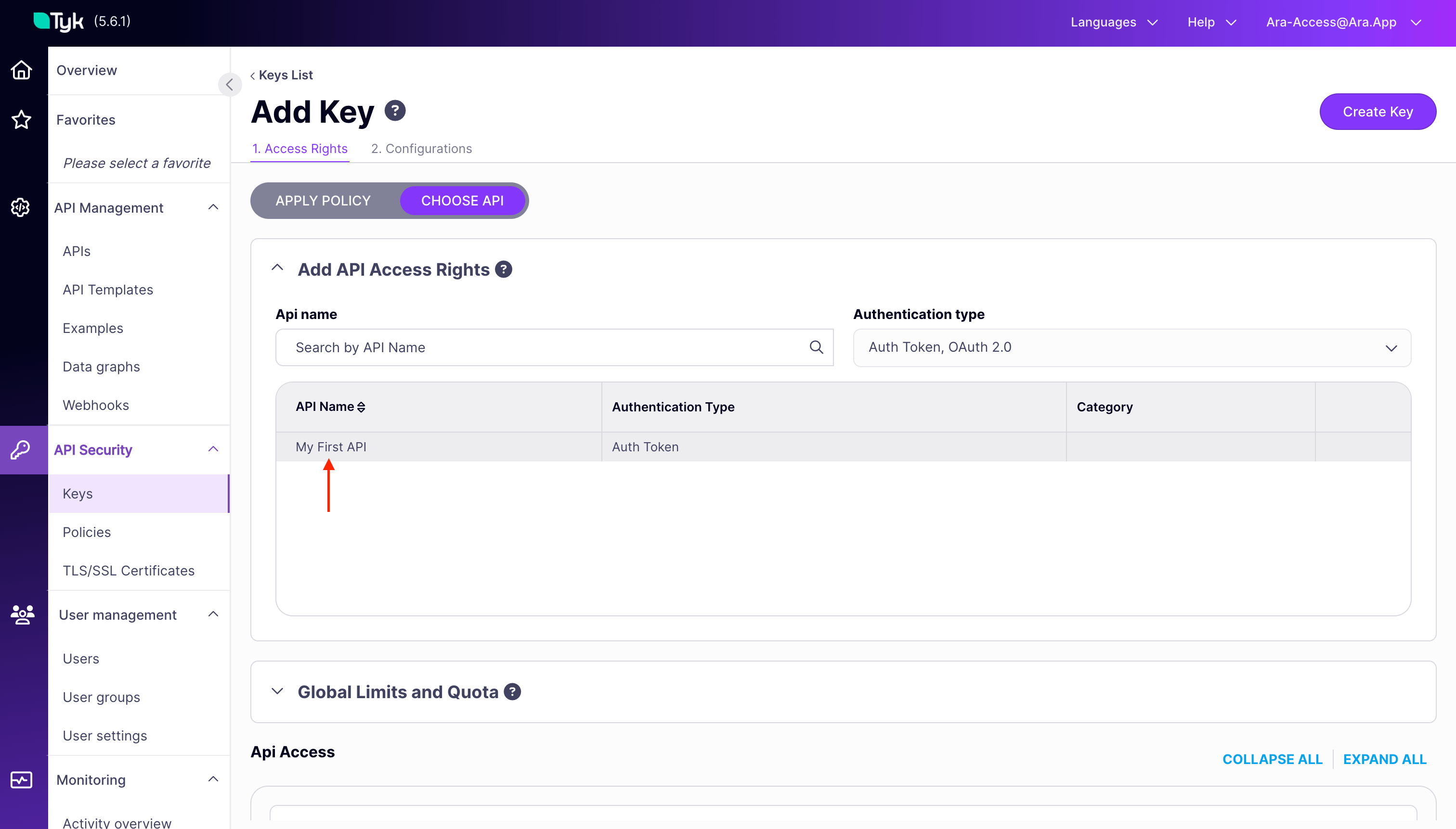 Configure API Key