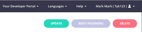 reset password button