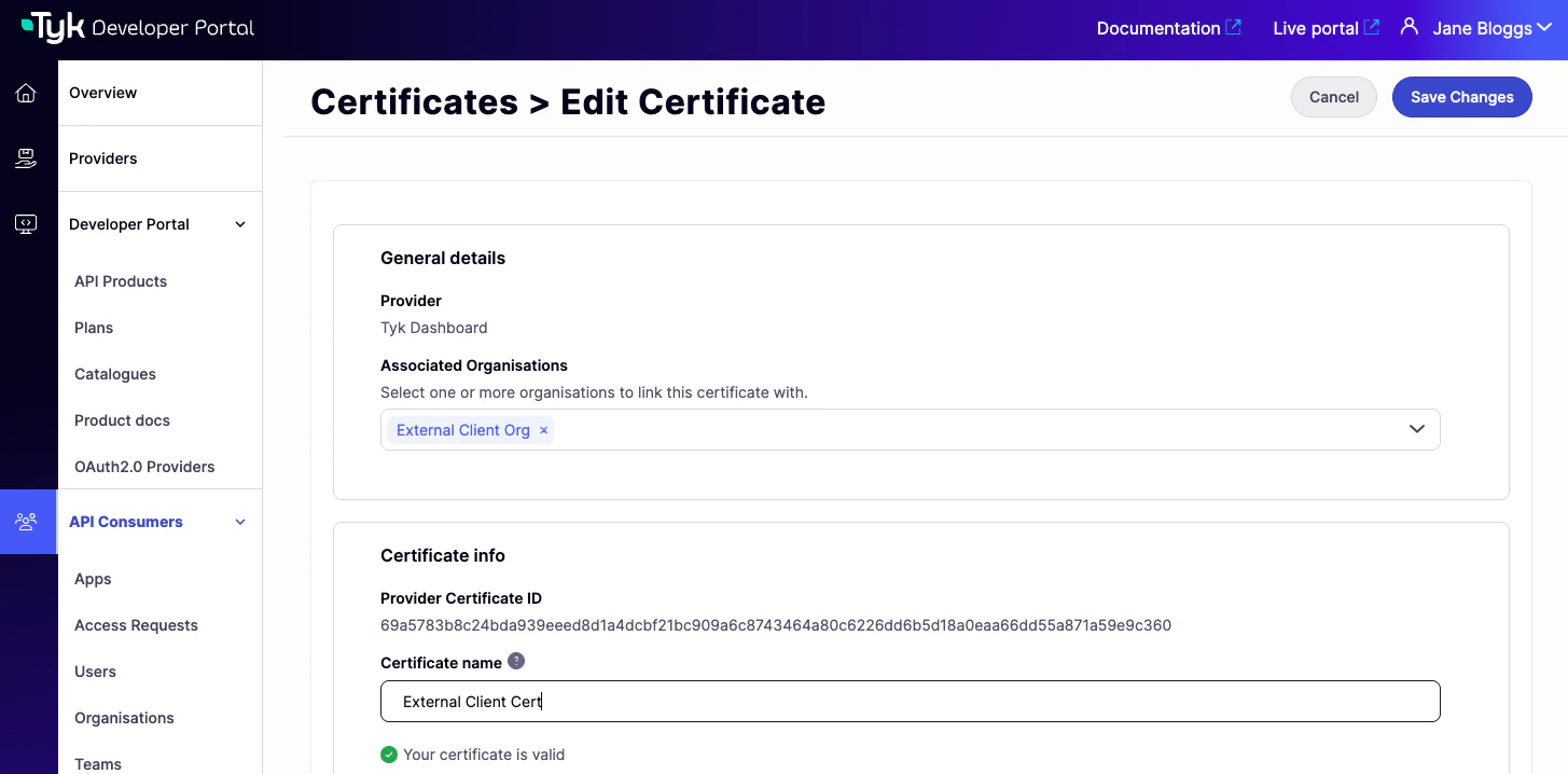Managing a Certificate's details in the Certificate Store