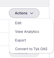 Convert an API to Tyk OAS