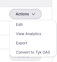 Convert an API to Tyk OAS