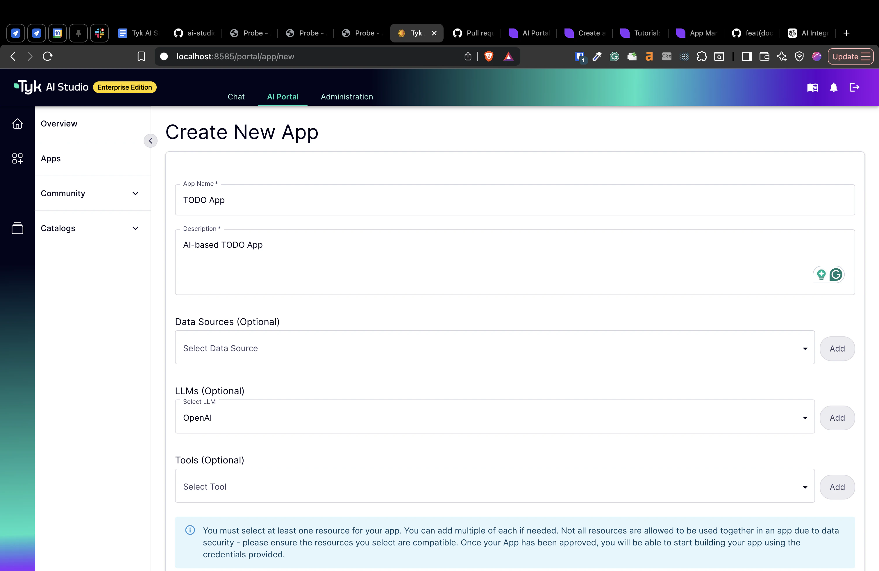 AI Portal Create App