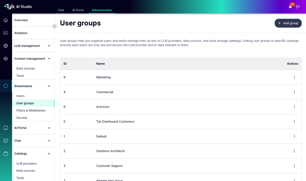 Group Management UI