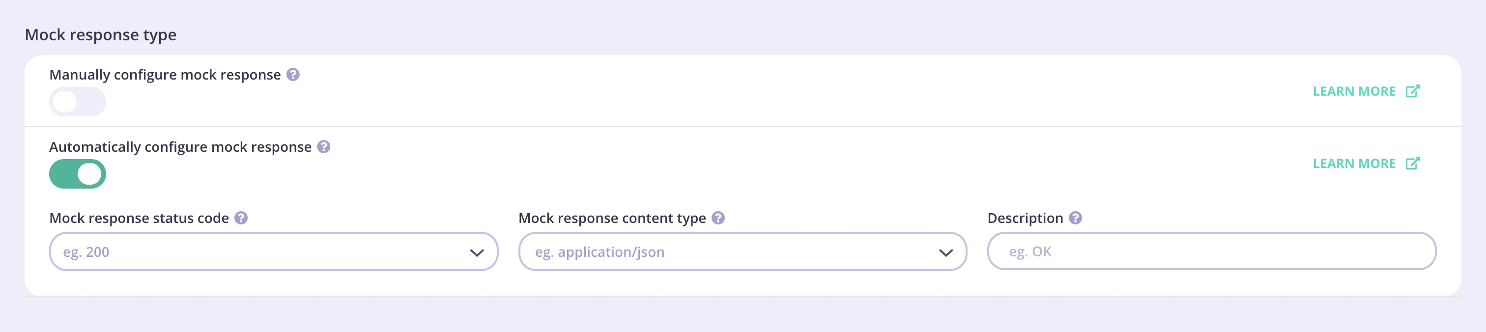 Editing the Mock Response middleware