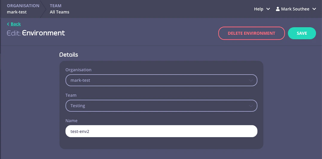 Delete or Rename Env