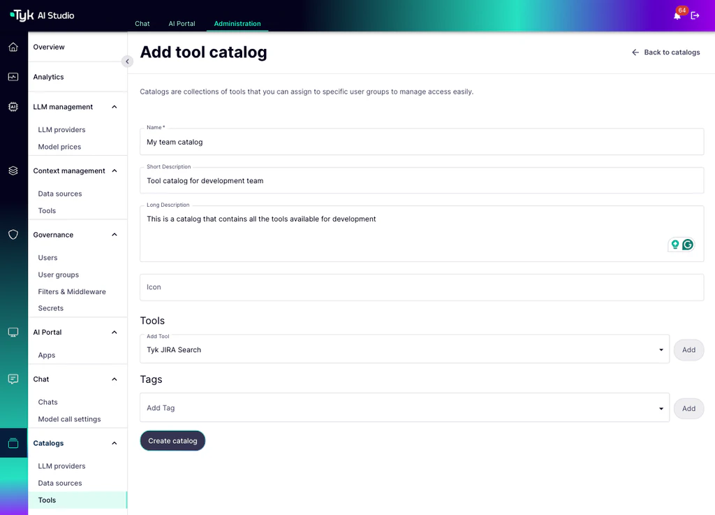 Catalogue Config
