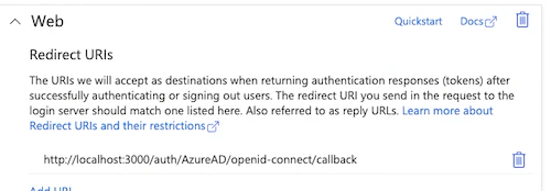 Redirect URL