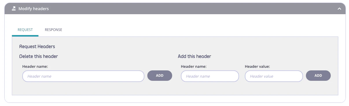 Request tab