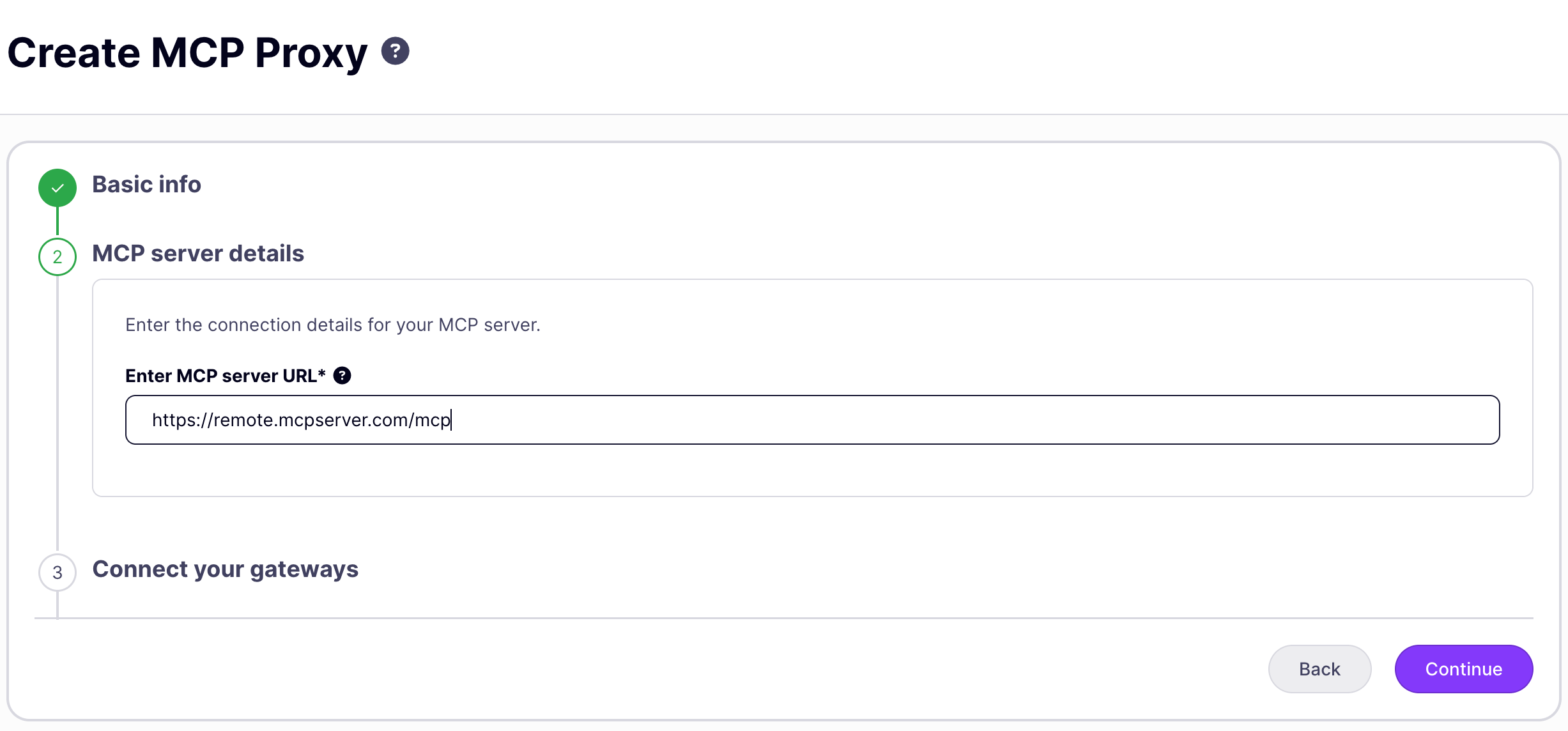 Create MCP proxy, step 2: register server