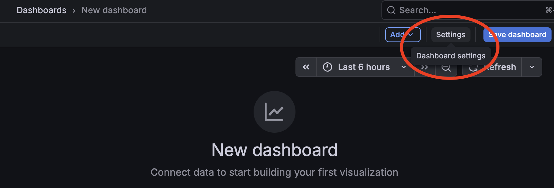 Grafana dashboard settings