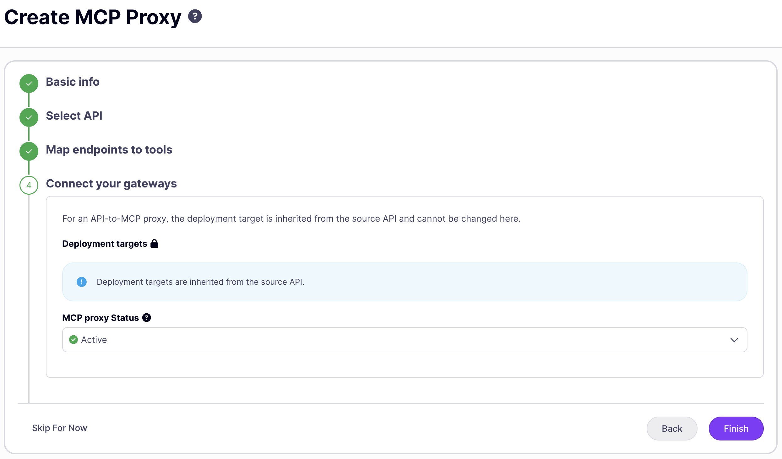 Create MCP proxy, Connect your gateways step