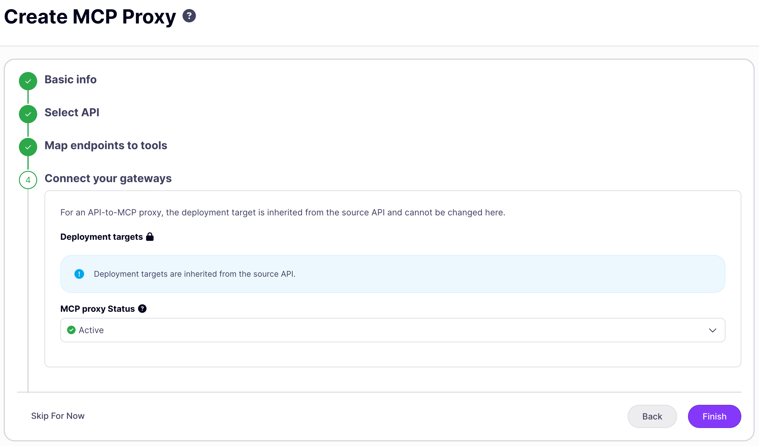 Create MCP proxy, Connect your gateways step