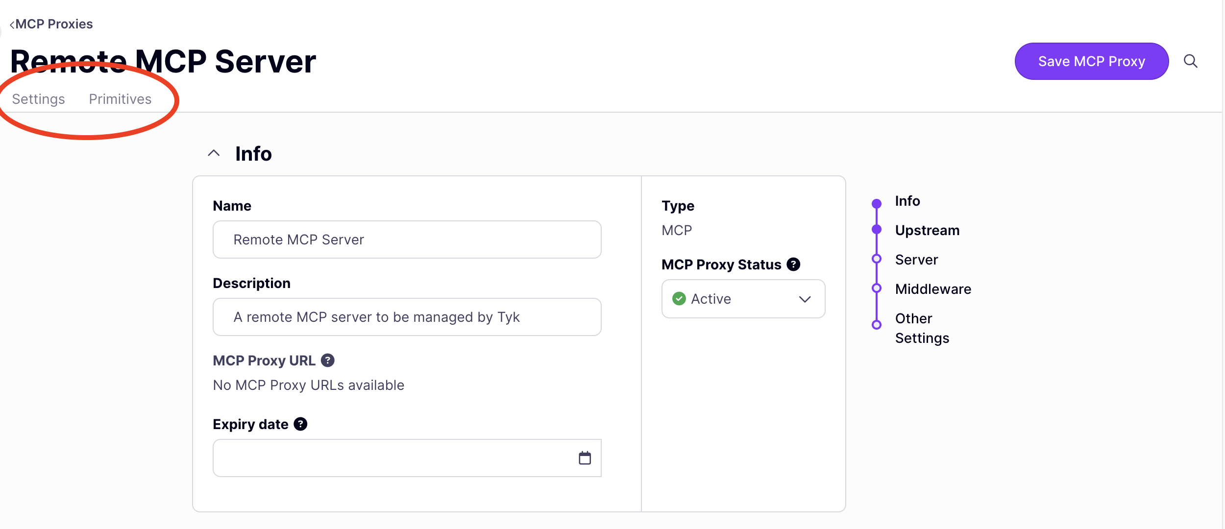 MCP Designer tabs
