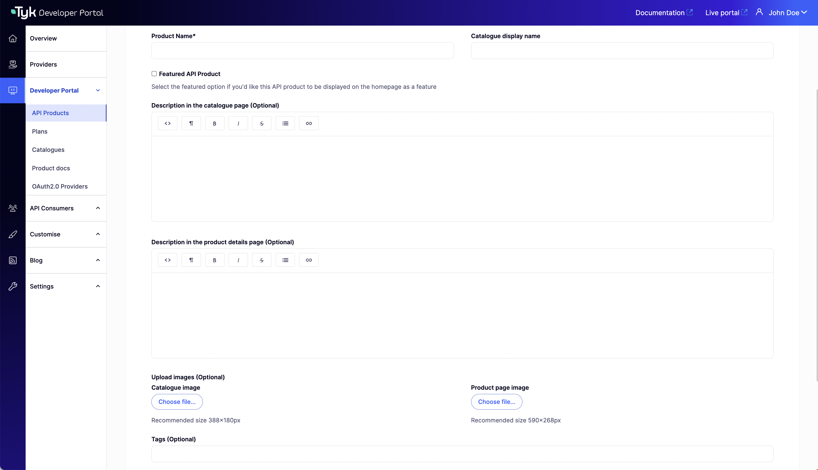 Customize an API Product