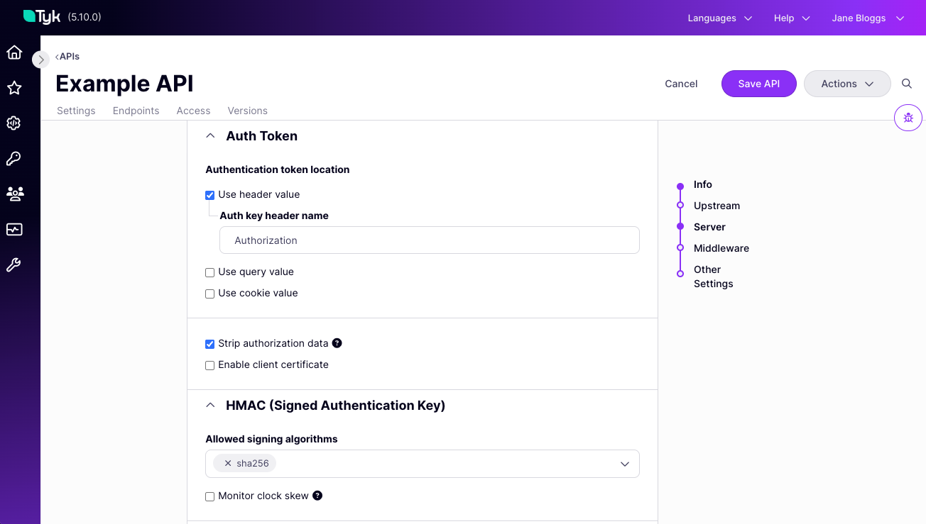 Configure the Auth Methods for Legacy mode