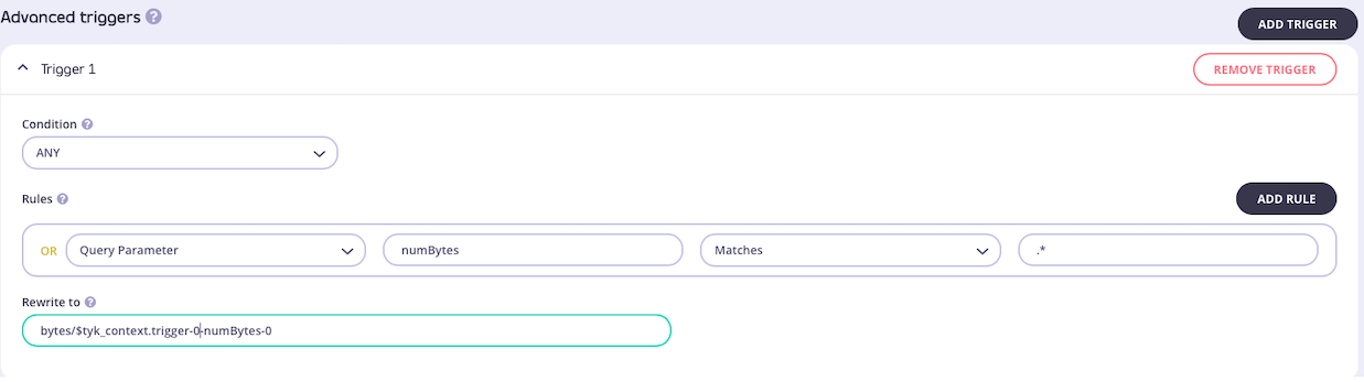 Configuring advanced trigger rules