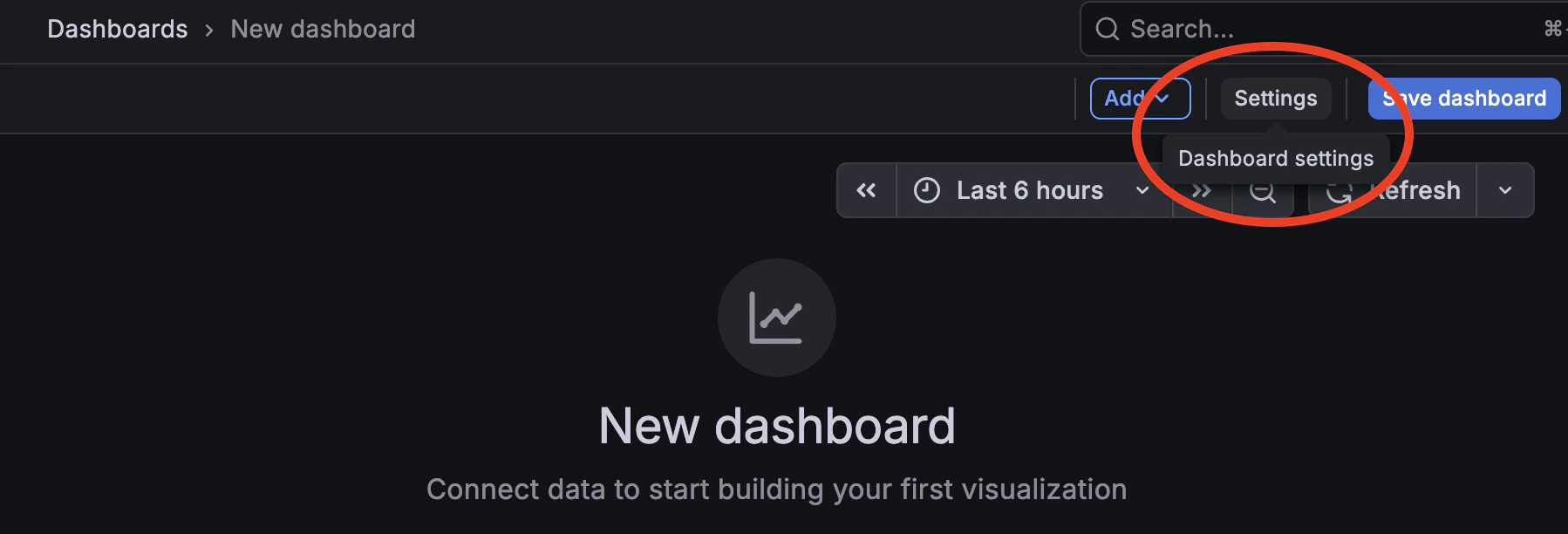 Grafana dashboard settings