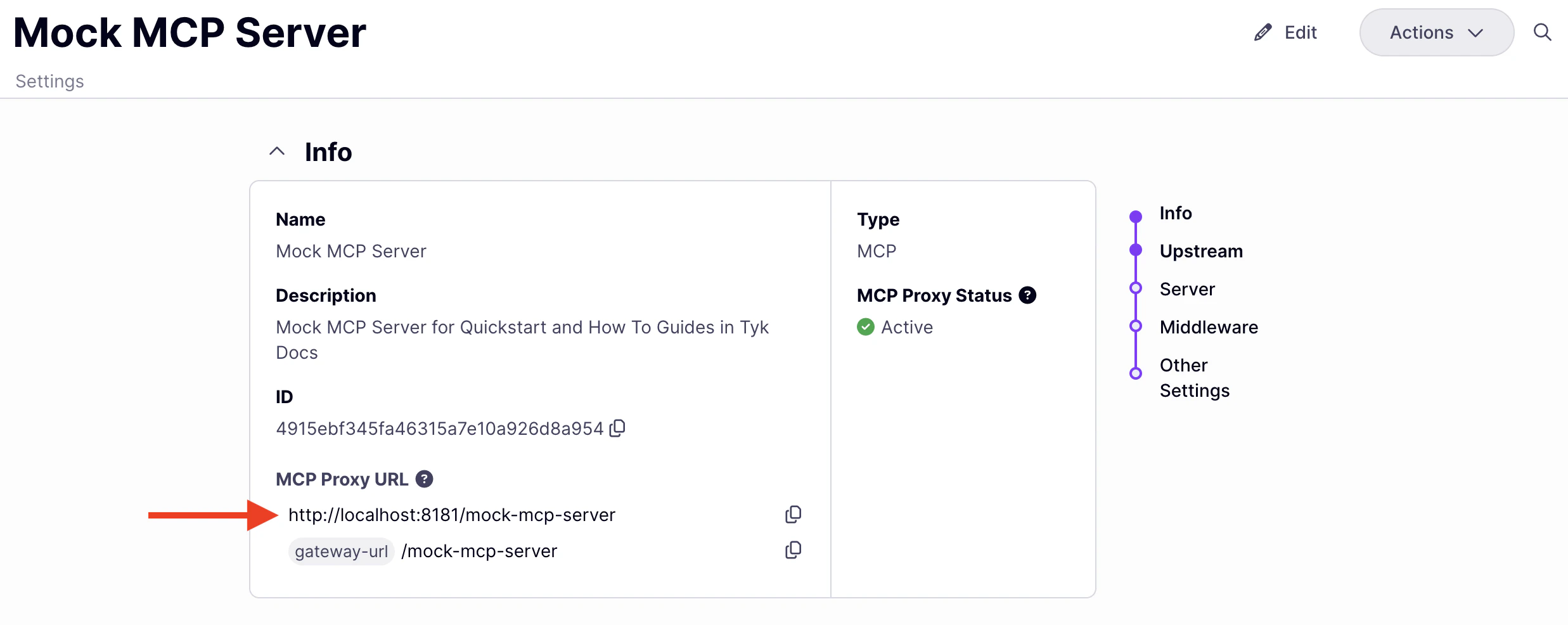 MCP Proxy URL