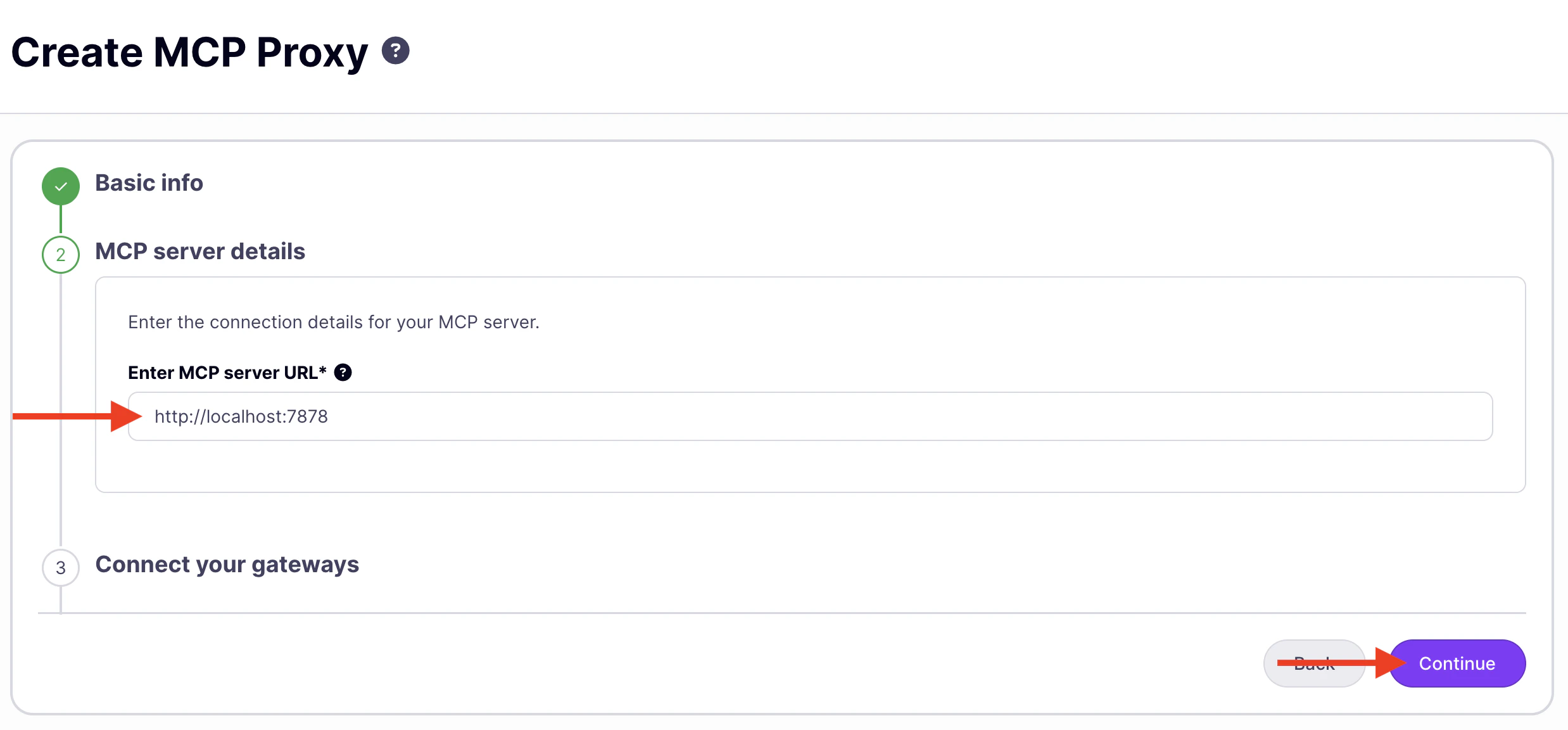 Set the upstream URL