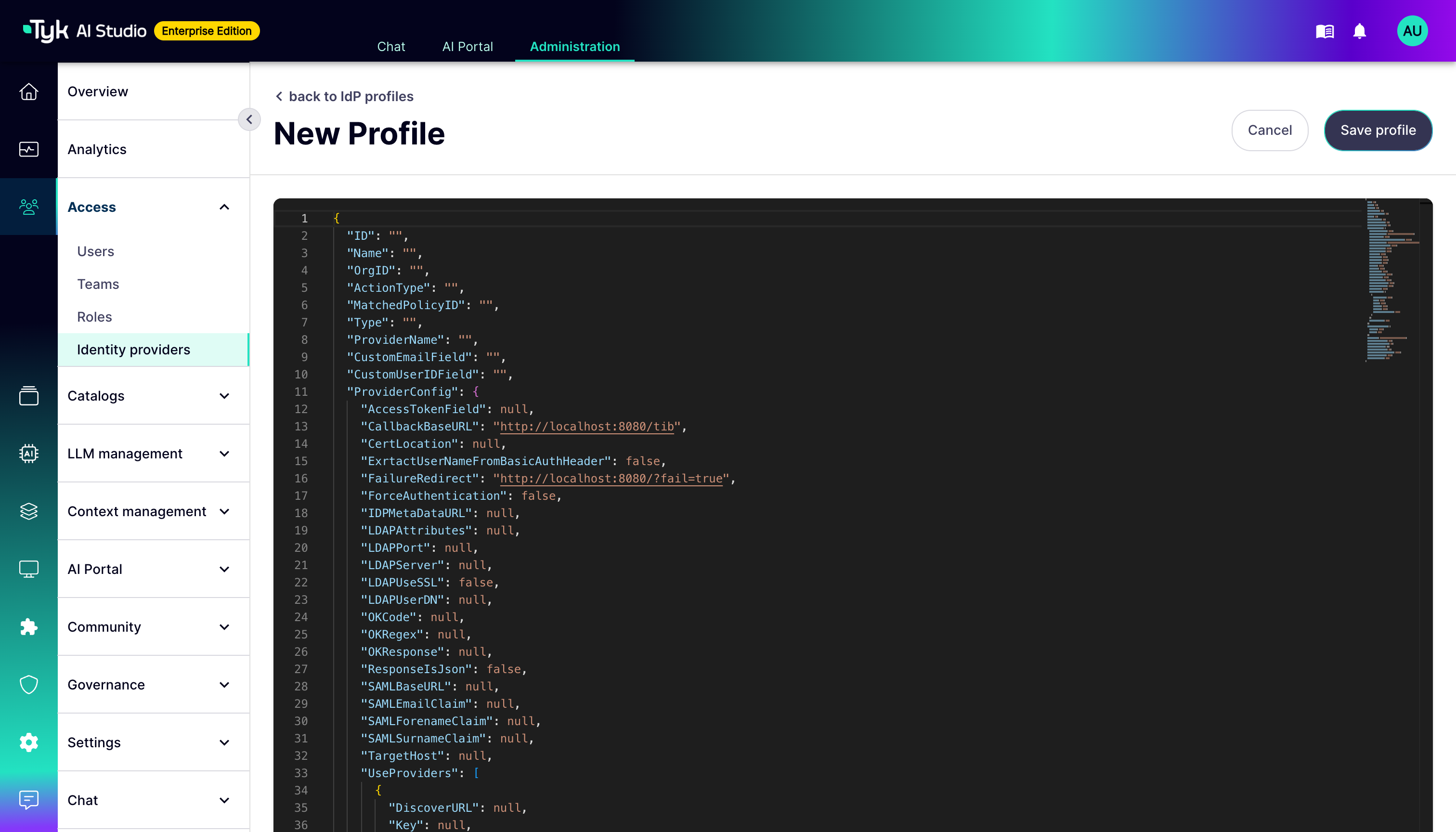 SSO Config UI