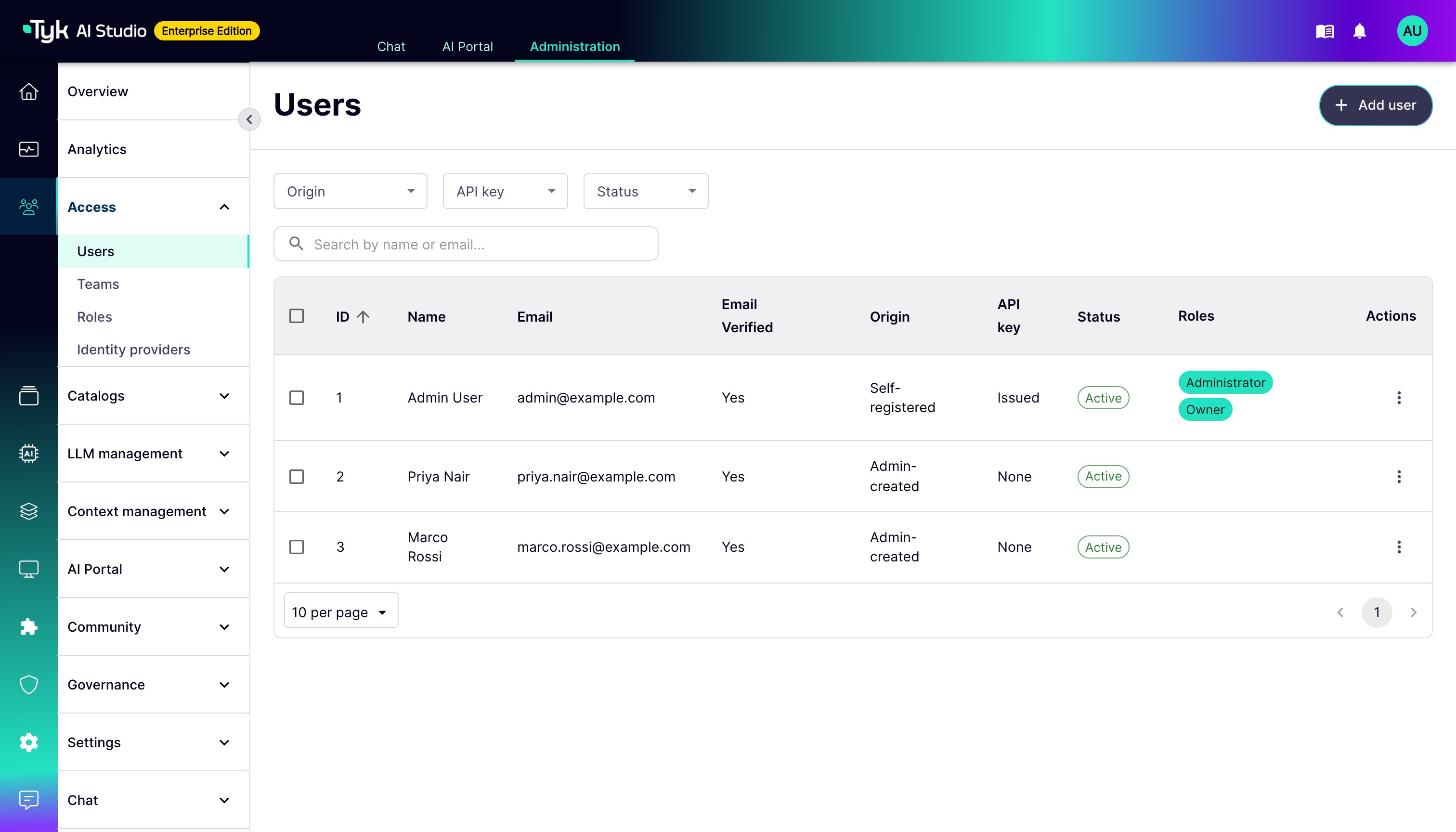 User Management UI