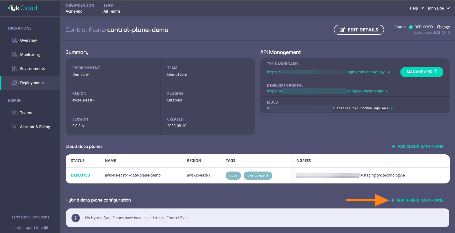 Deploy Hybrid Gateways with Tyk Cloud - Tyk Documentation