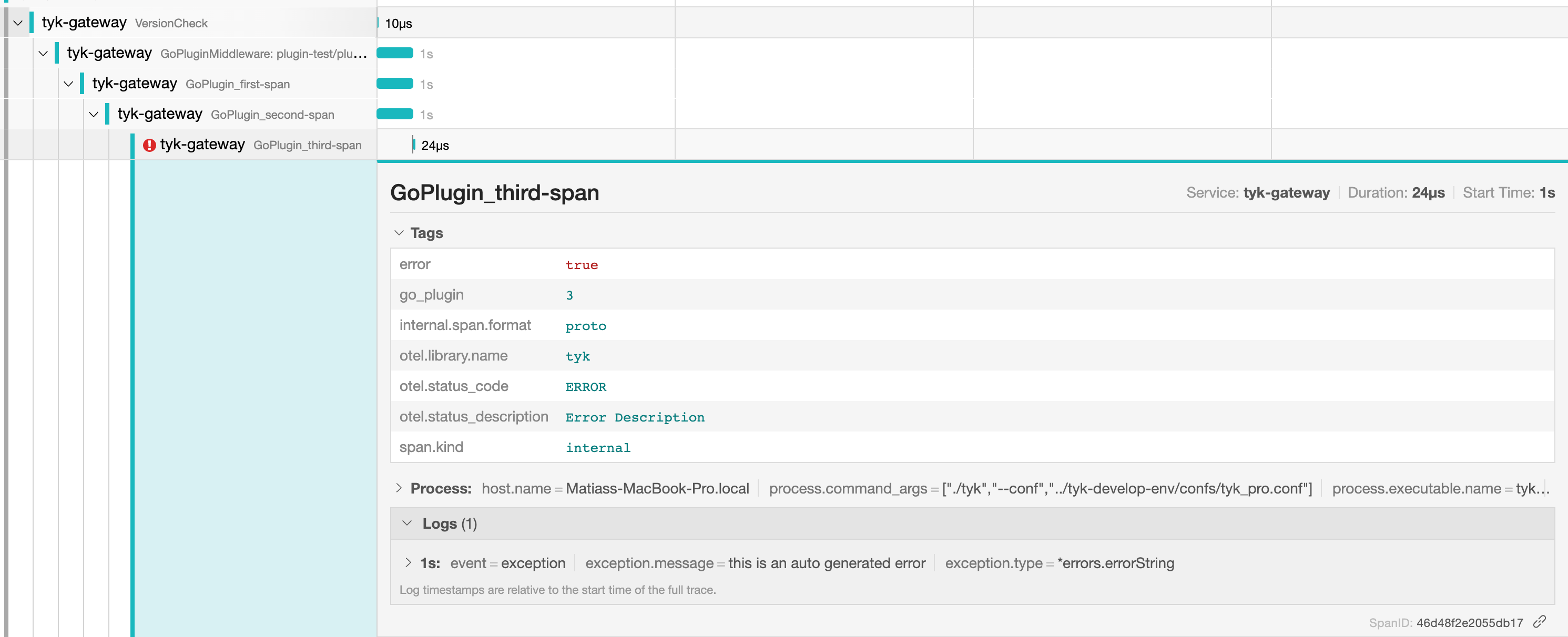 OTel Span error handling