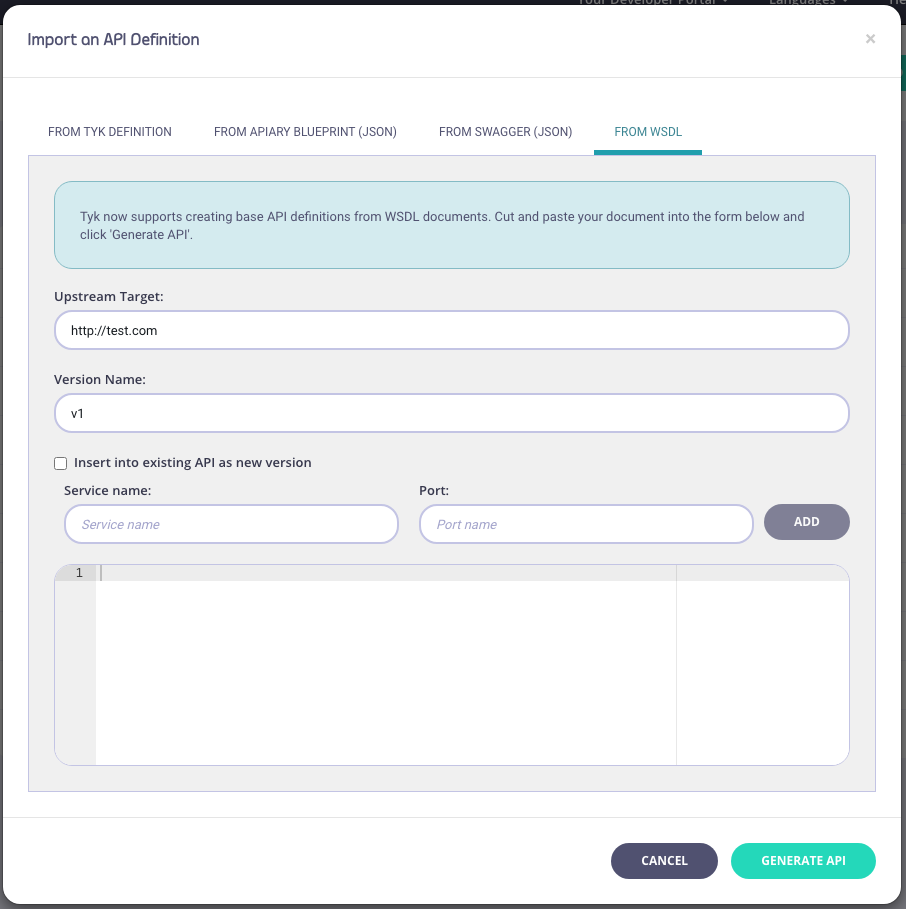 Managing Tyk Classic API Definition - Tyk Documentation