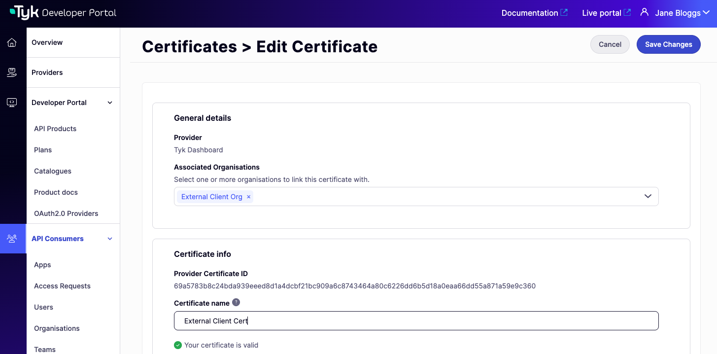Managing a Certificate's details in the Certificate Store