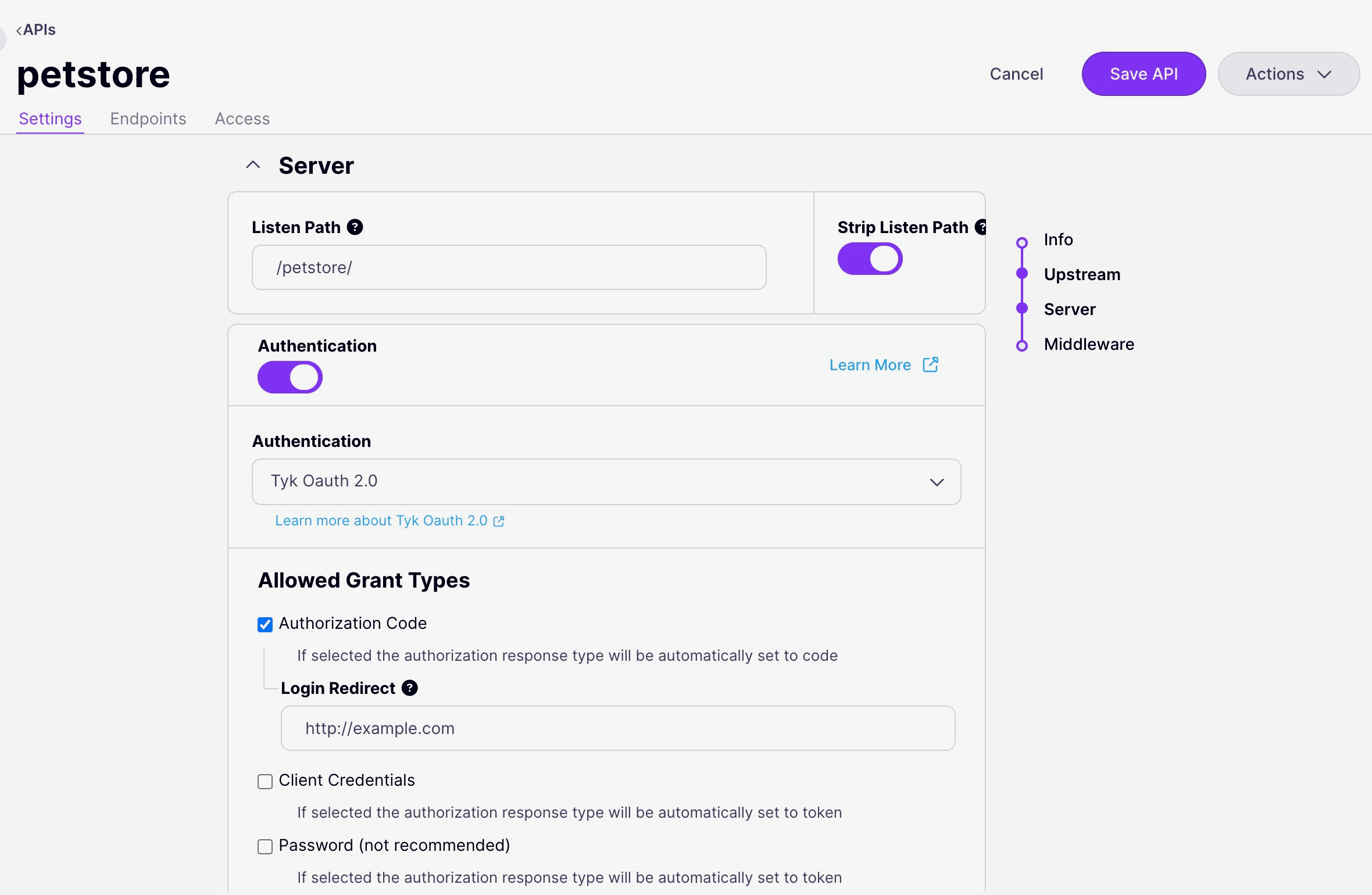 Set Authentication Mode