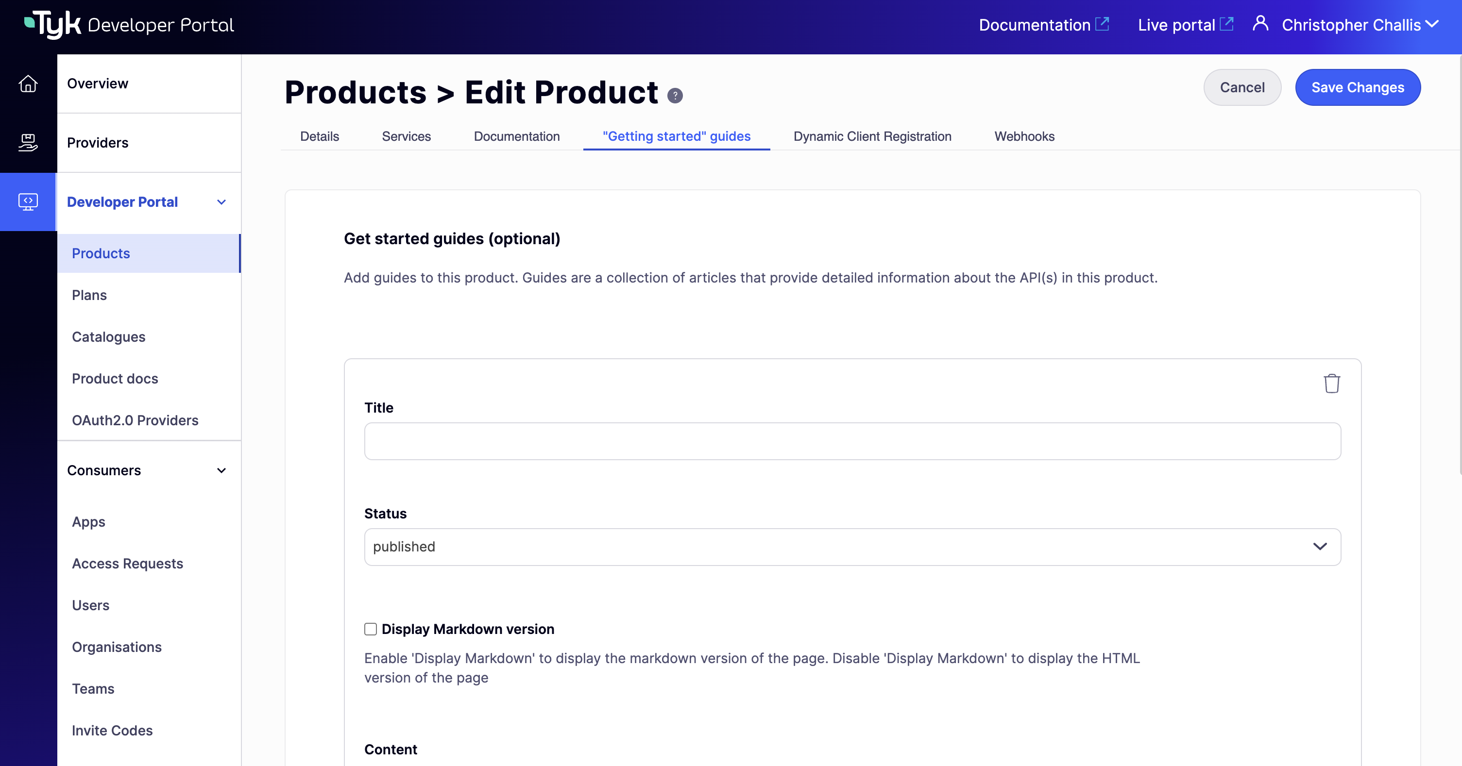 Add Product Guides