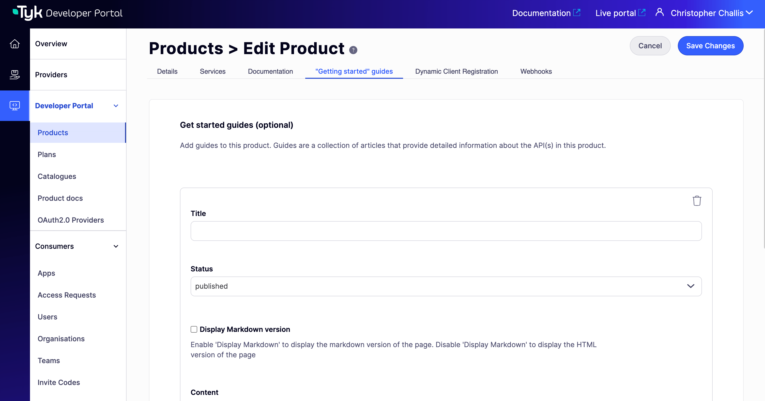 Add Product Guides