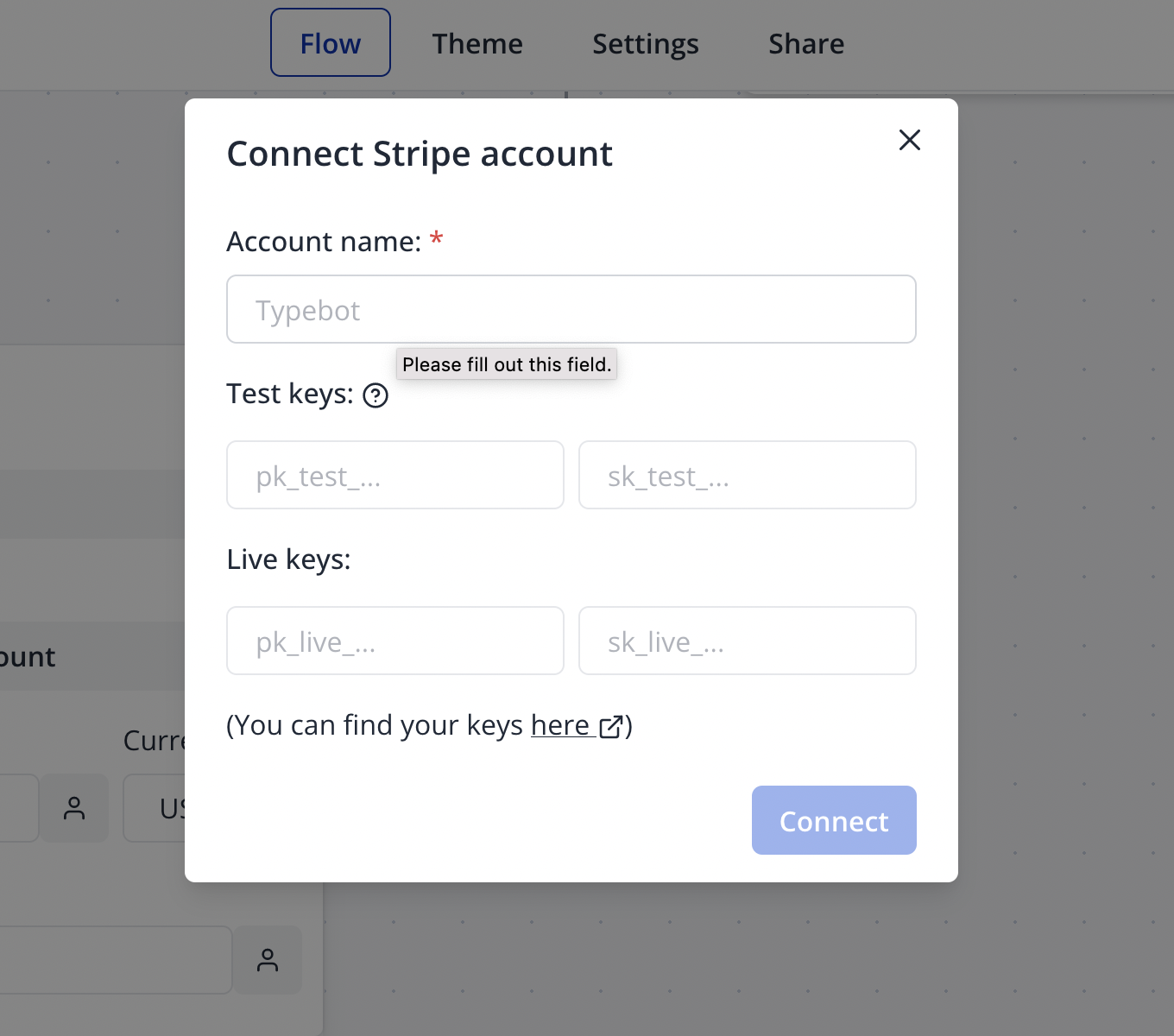 Stripe configuration
